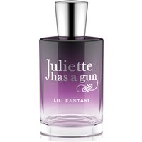 Purple gradient perfume bottle with silver cap, labeled "Juliette has a Gun - Lili Fantasy."