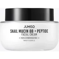 Jumiso Snail Mucin 88 + Peptide Facial Cream in a clear jar with black lid, 100ml, bold black text on the label.