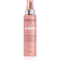 Pink Kérastase Chroma Absolu Serum bottle with pump dispenser and silver cap, 150ml size.