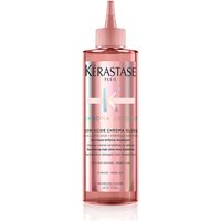 Kérastase Chroma Absolu Soin Acid Chroma Gloss 210ml in a pink translucent bottle with a pointed cap.