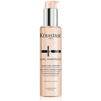 Kérastase Curl Manifesto gel-cream, 150ml, in a sleek beige pump bottle with silver accents and black text.