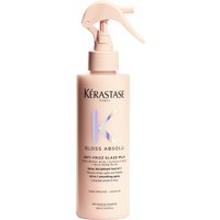 Pink Kérastase Gloss Absolu spray bottle with trigger nozzle, 190ml, featuring purple logo and text.