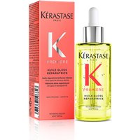Kérastase Première Intensive Shine Repairing Oil 30ml, clear bottle with silver dropper, pink box with bold logo.