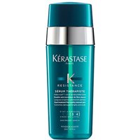 Teal Kérastase Resistance Serum Thérapiste bottle with silver cap, 30ml, featuring brand logo and product details.