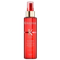 Red Kérastase Soleil Huile Sirène 150ml spray bottle with gold cap and white text.