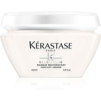 Kérastase Specifique white hair mask jar with black text, 200ml, sleek design, white lid.