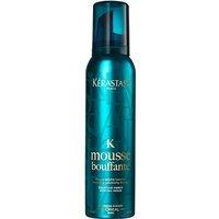 Teal Kérastase Styling Mousse Bouffante bottle, gold text, 150ml, with dark blue cap.