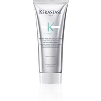 Silver Kérastase Symbiose exfoliating treatment tube with teal accents, 200ml size.