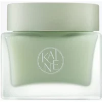 Kaine Green Calm Aqua Cream 70ml in a frosted green jar with a matte lid and Kaine logo on the front.