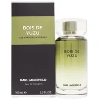 Karl Lagerfeld Bois De Yuzu Eau De Toilette 100ml, green gradient bottle with black and green box.