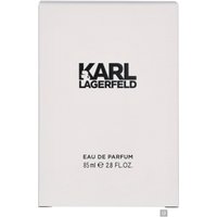 Karl Lagerfeld Pour Femme Eau de Parfum 85ml in a sleek, rectangular white box with bold black lettering.