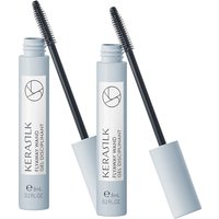 Kerasilk DOUBLE Flyaway Wand with sleek white tube and black spoolie brush applicator.
