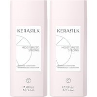 Pink Kerasilk DOUBLE Repairing Conditioner bottle, 200ml, with white label and black text.