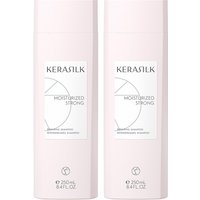 Kerasilk DOUBLE Repairing Shampoo 250ml bottle, light pink with white label and black text.