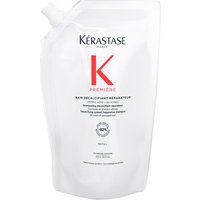 Kérastase Première Shampoo refill pouch, white with red "K" logo and black text, spout at top left.