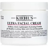 White jar of Kiehl's Ultra Facial Cream, 125ml, with black text and red accents on the label.
