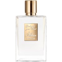 Clear glass bottle with gold cap and label, containing Kilian Good Girl Gone Bad Extreme floral perfume, 50 ml.