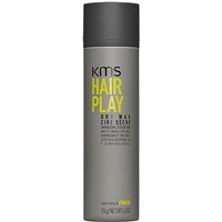 Gray KMS HairPlay Dry Wax 150ml spray can with bold yellow and black text.