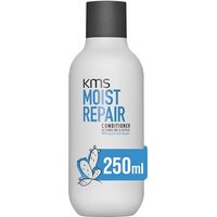 White KMS Moist Repair Conditioner bottle, 750ml, with black cap and blue text design.