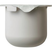 Kora Organics Turmeric Flow Moisturizer Refill Pod, 50 ml, white rounded container with foil seal on top.