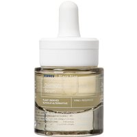 Clear glass bottle of Korres Black Pine 4D Serum with white dropper cap, 40ml, featuring beige label.