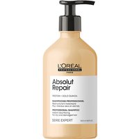 L’Oréal Professionnel Absolut Repair Shampoo 500ml, beige bottle with black pump and white label.