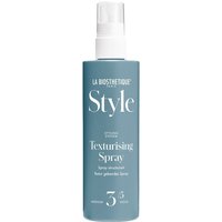 Blue La Biosthetique Texturising Spray bottle, 150ml, with white pump and text, "Style" and "3" on label.