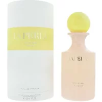 La Perla Invisible Touch Eau De Parfum 120ml, pale pink bottle with yellow spherical cap, next to matching box.