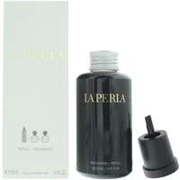 La Perla Signature Eau De Parfum 100ml refill, sleek black bottle with gold lettering and a removable cap.