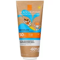 La Roche-Posay Anthelios Dermo Pediatrics SPF 50 lotion, 200ml tube with blue and orange design, cartoon kids on front.
