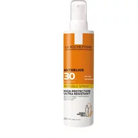White and orange La Roche-Posay Anthelios Invisible Spray SPF 30 bottle, 200ml, with a white cap.