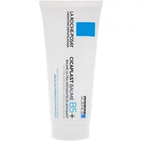 White tube of La Roche-Posay Cicaplast B5+ Repairing Balm, blue logo, black and blue text, 100ml size.