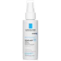 White La Roche-Posay Cicaplast B5 Spray bottle, 100ml, with blue logo and pump nozzle.