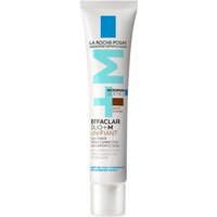 La Roche-Posay Effaclar DUO [+] M Unifiant, white tube, blue and brown accents, 40 ml, deep shade.