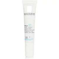White tube of La Roche-Posay Hyalu B5 Eyes Anti-Wrinkle Care, 15ml, with blue and black text.
