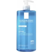 Blue La Roche-Posay Lipikar Cleansing Gel 1000ml with white pump dispenser and white label text.