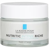 White jar of La Roche-Posay Nutritic Intense Rich cream with blue logo and silver text on the label.