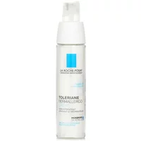 White La Roche-Posay Toleriane Dermallergo cream bottle with blue logo and pump dispenser.