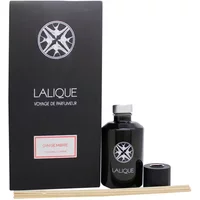 Lalique Gingembre Yunnan Chine diffuser, 250ml black bottle with silver logo, black box, and natural reeds.