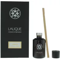 Black Lalique Vanille Acapulco Mexique diffuser 250ml with silver cap, wooden reeds, and elegant packaging.