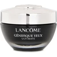 Lancôme Genifique Yeux Ultimate Eye Cream in a black jar with a silver lid, 20ml size.