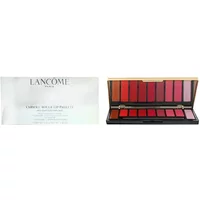 Lancôme L'Absolu Rouge Lip Palette with 9 vibrant shades in a sleek black case, accompanied by a white Lancôme box.