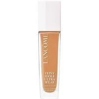 Lancôme Teint Idole Ultra Wear foundation in 405W, sleek glass bottle with white cap and gold lettering.