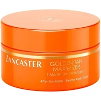 Orange Lancaster Golden Tan Maximizer After-Sun Balm jar with gold accents, 200ml size.