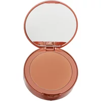 Bronze Lancaster compact cream powder with mirror, SPF 50, in round brown case, 9g.
