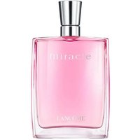 Pink Lancôme Miracle Eau de Parfum Spray 100ml in a clear rectangular bottle with a silver cap.