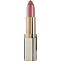 Gold tube L'Oréal Paris Color Riche Lipstick in shade 630 Beige A Nu, featuring a soft pink-beige color.
