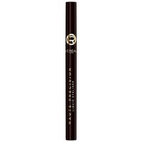 Dark brown L'Oréal Paris liquid eyeliner pen with gold logo and text, sleek cylindrical design.