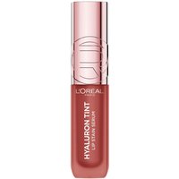 Pink L'Oréal Paris Hyaluron Lip Stain Serum Tea Time 5 ml with metallic cap and logo on the tube.