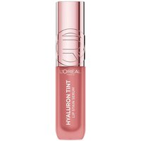 Pink L'Oréal Paris Hyaluron Lip Stain Serum in a sleek tube with metallic cap and embossed logo, 5 ml size.